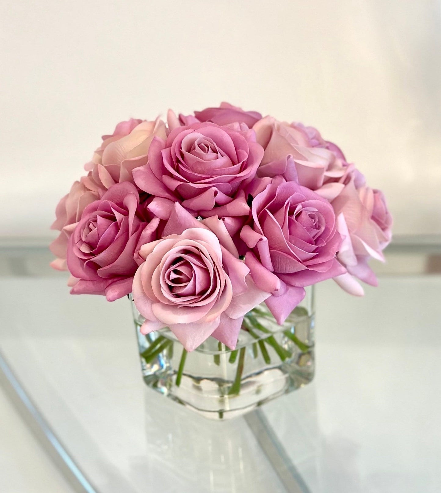 Real Touch Purple Rose Arrangement