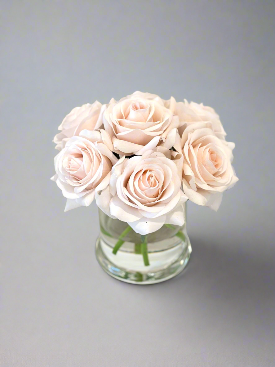 Real Touch Blush Rose Arrangement