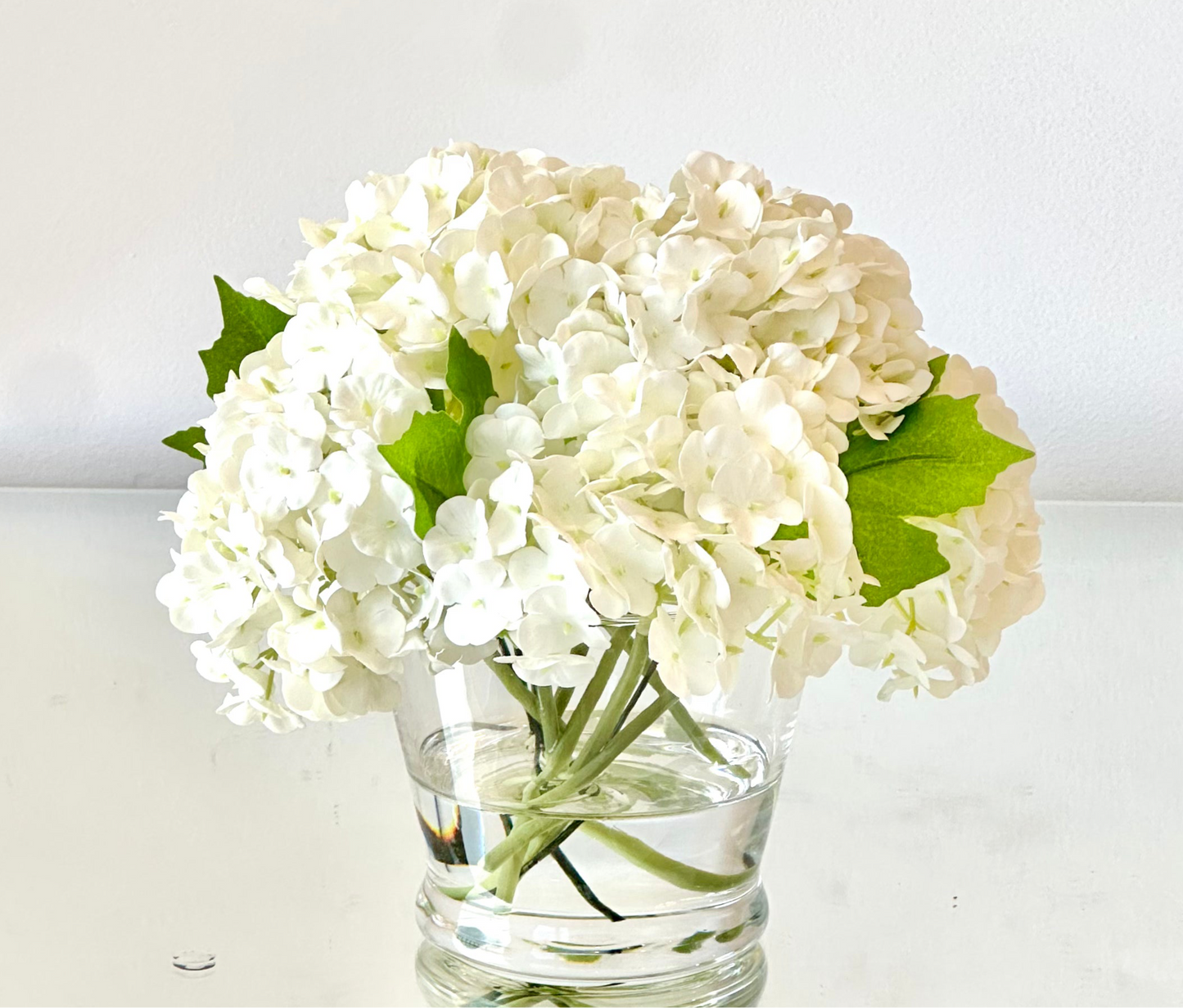 Real Touch Artificial White Hydrangea Arrangement