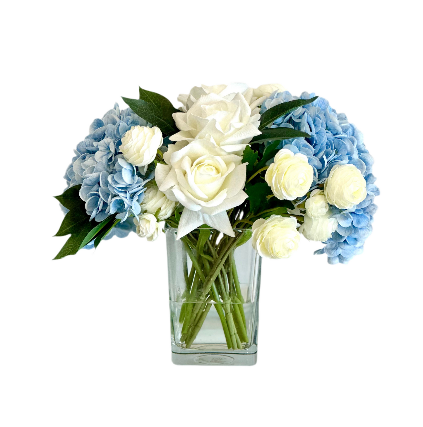 Luxury Real Touch Ivory Hydrangea, Rose, and Ranunculus Floral Decor