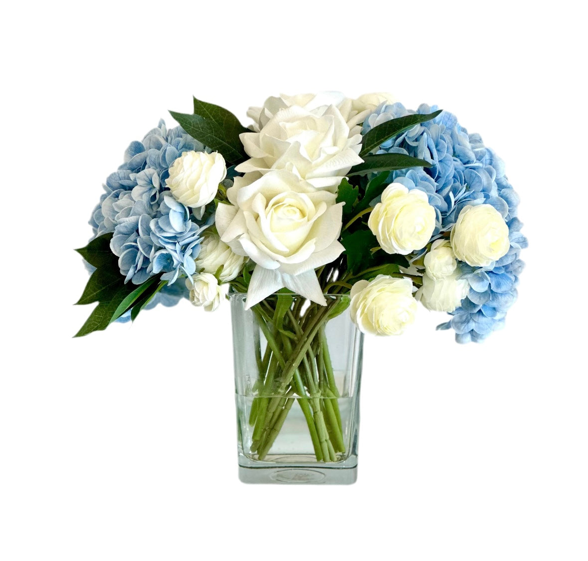 Luxury Real Touch Ivory Hydrangea, Rose, and Ranunculus Floral Decor