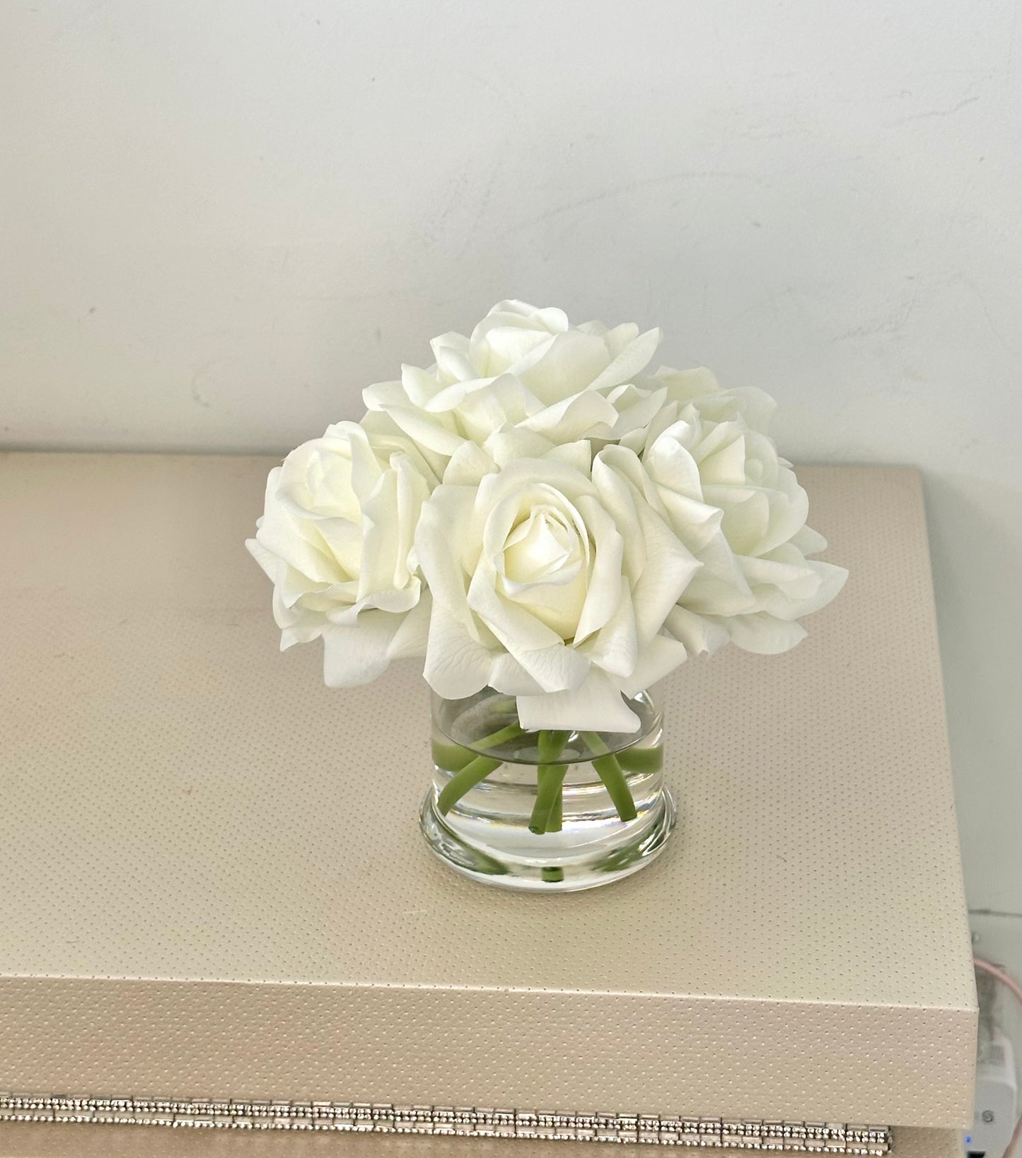 Luxury Floral Gift Box with Real-Touch Flowers & Removable Flower Topper
