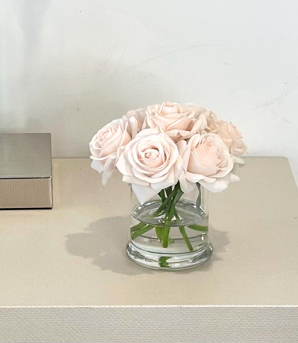 Real Touch Blush Rose Arrangement