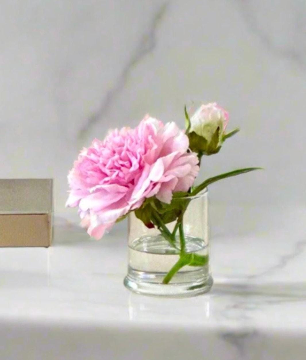 Real Touch Peony Floral Arrangement, Faux Peony Flower Centerpiece, Faux Pink Peony Arrangement, Baby Pink Peony Floral Arrangement