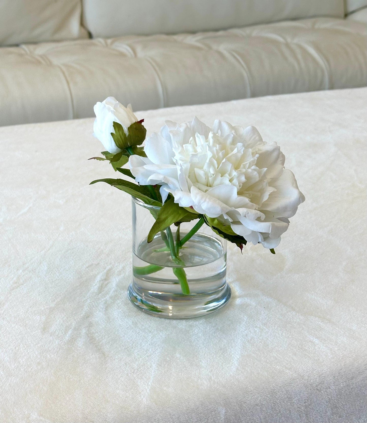 Real Touch Peony Floral Arrangement, Faux Peony Flower Centerpiece, Faux Pink Peony Arrangement, Baby Pink Peony Floral Arrangement