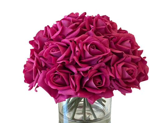Stunning Real Touch Rose Floral Centerpiece Set in Faux Water