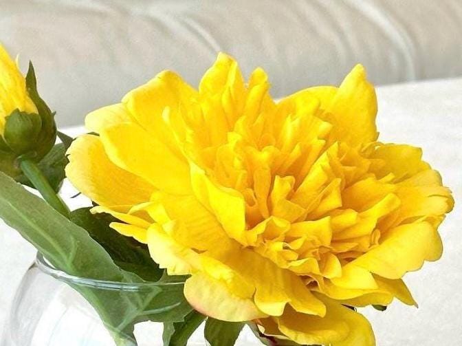 Real Touch Pink Peony Arrangement: Faux Floral Centerpiece