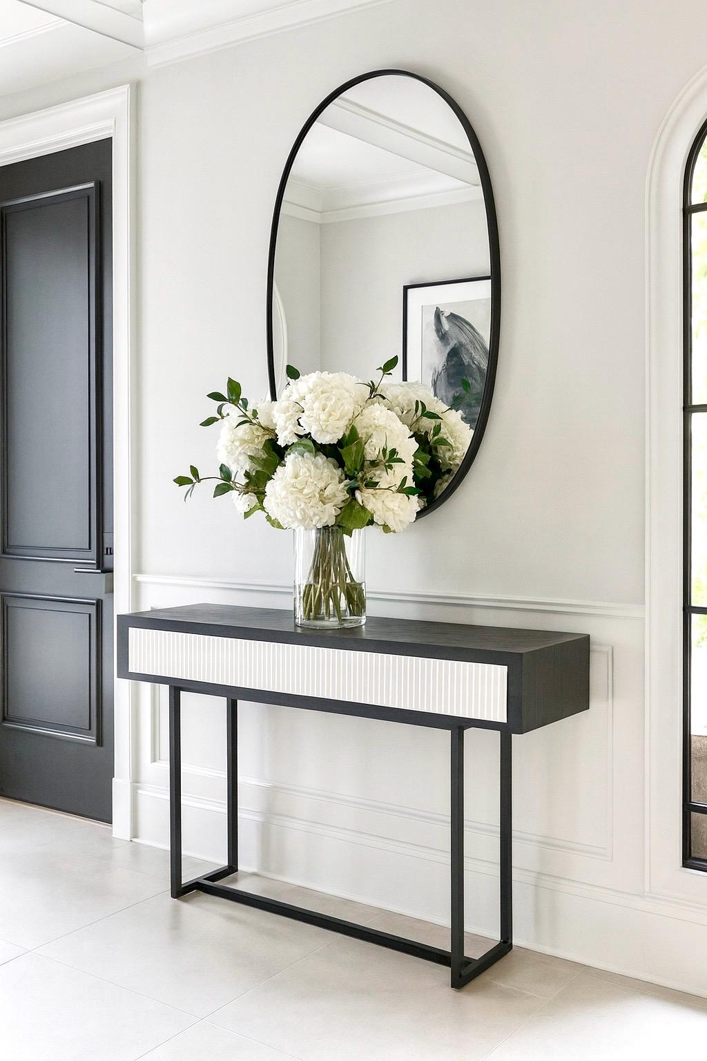 Luxury Real Touch White Hydrangea Centerpiece: Elegant Floral Arrangement