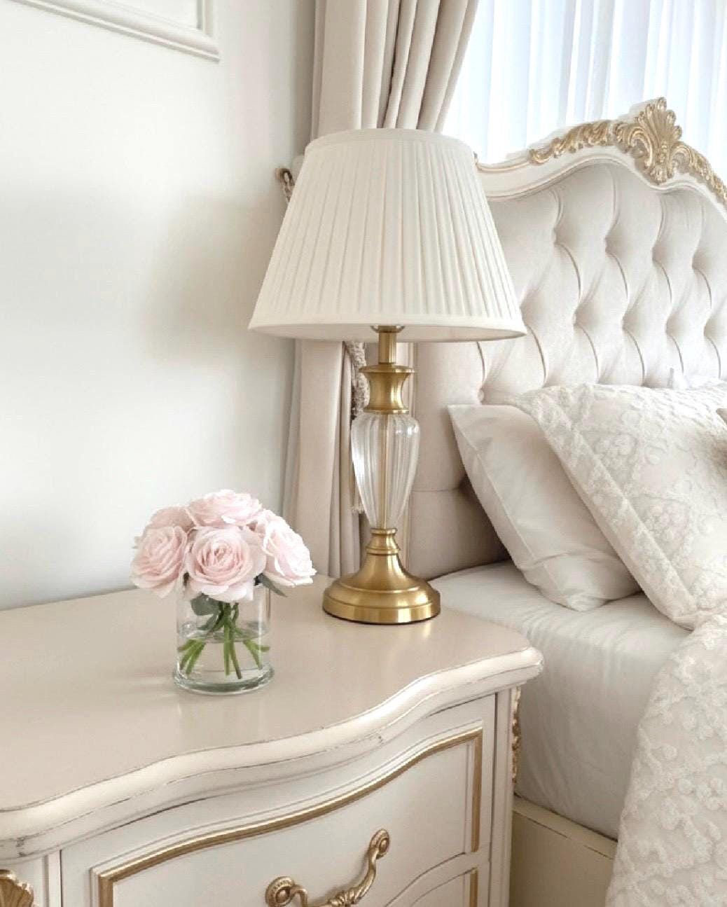 Blush Rose Arrangement, Faux Floral Centerpiece, Gift Box with Topper