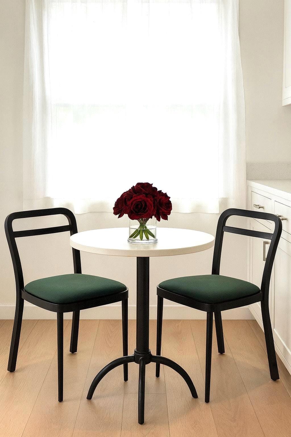 Burgundy Rose Floral Arrangement: Real-Touch Faux Centerpiece, Gift Box