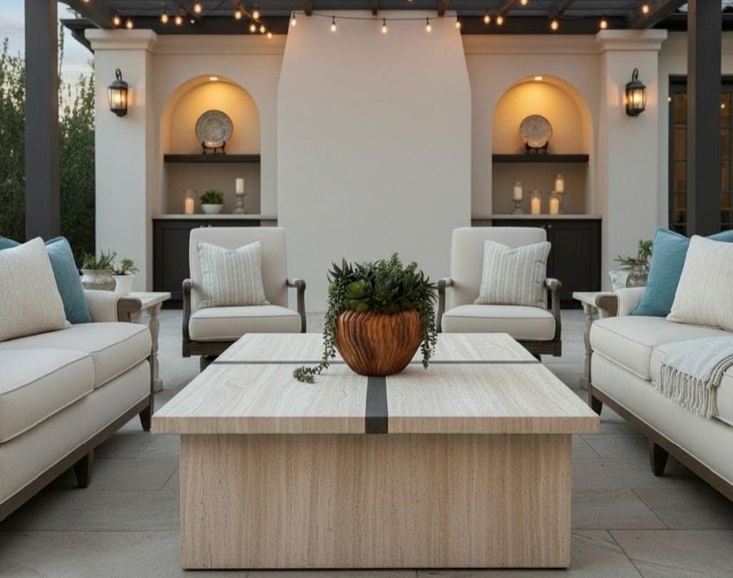 Faux Succulent Arrangement in Wood Planter