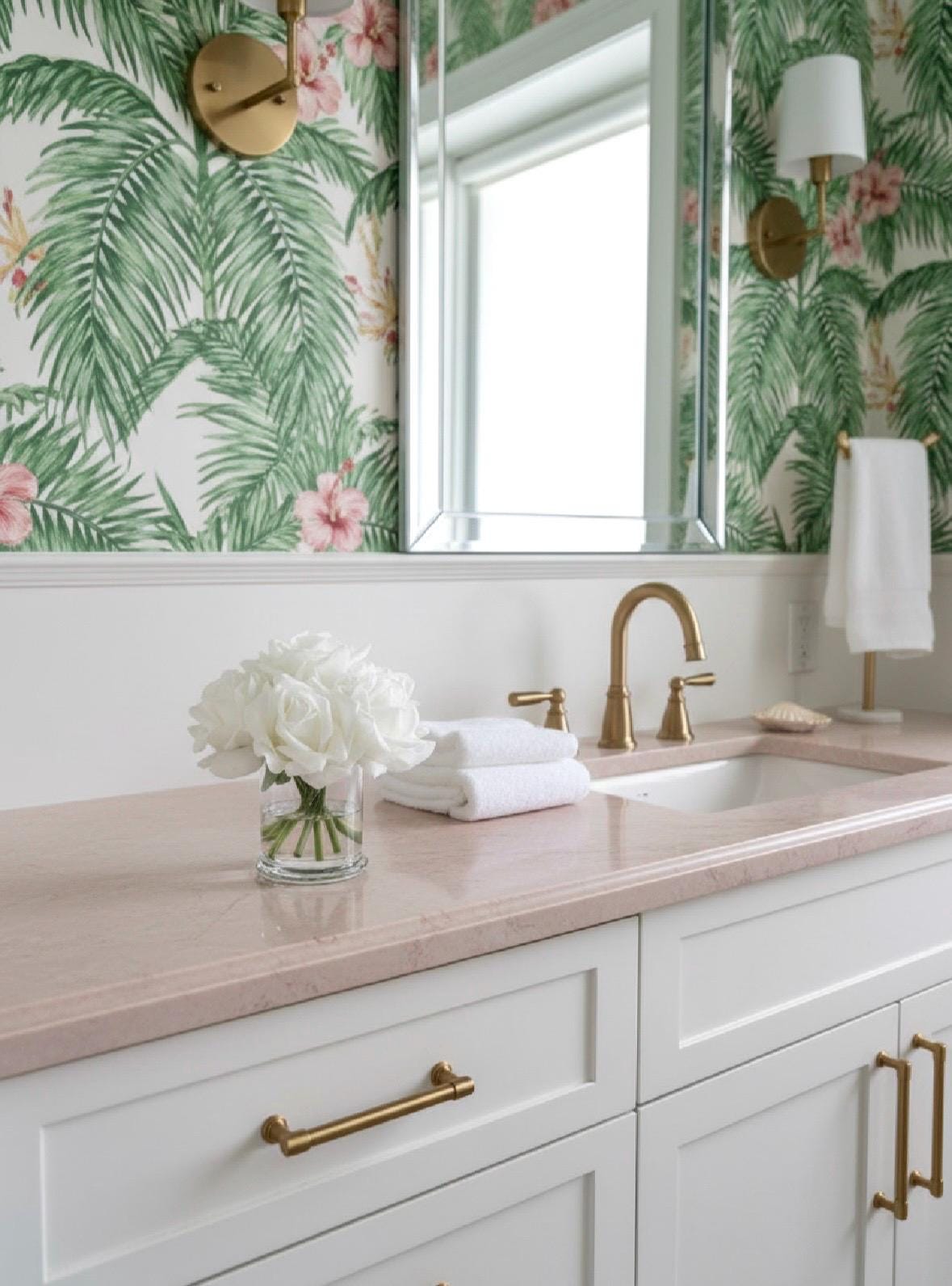 Real Touch Ivory Rose Arrangement: Faux Floral Centerpiece