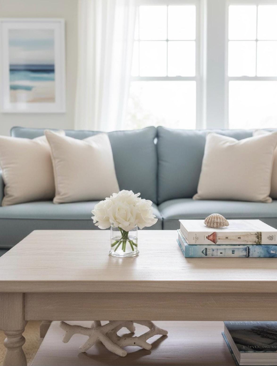 Real Touch Ivory Rose Arrangement: Faux Floral Centerpiece