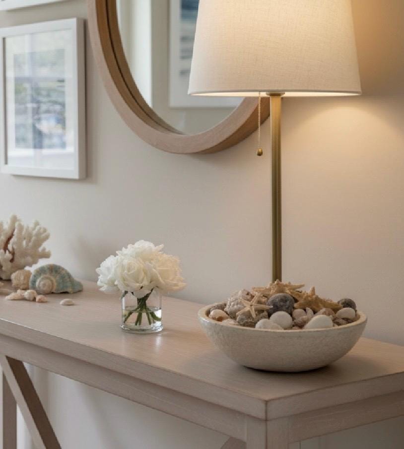 Real Touch Ivory Rose Gift Box: Floral Arrangement Centerpiece