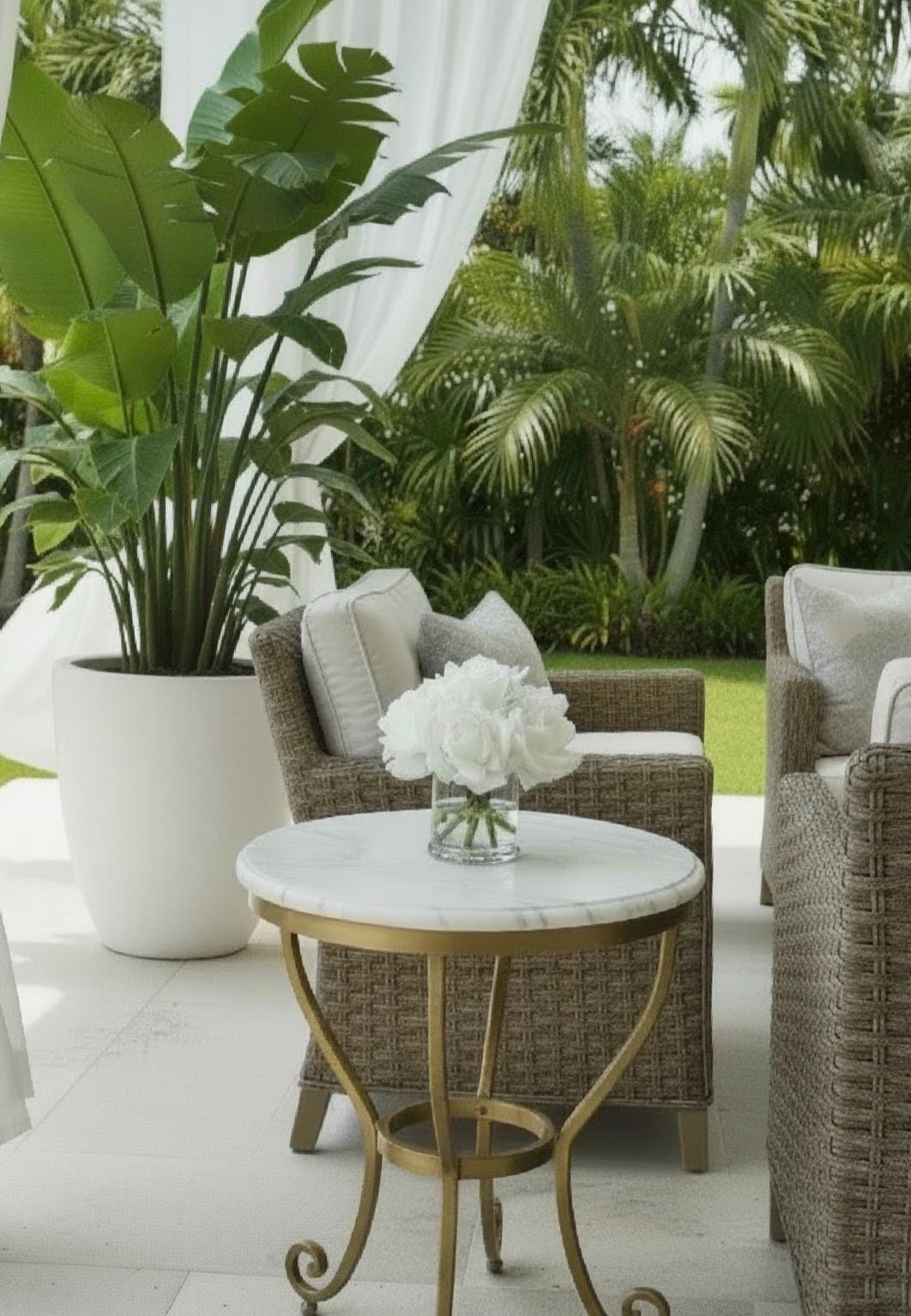 Real Touch Ivory Rose Gift Box: Floral Arrangement Centerpiece