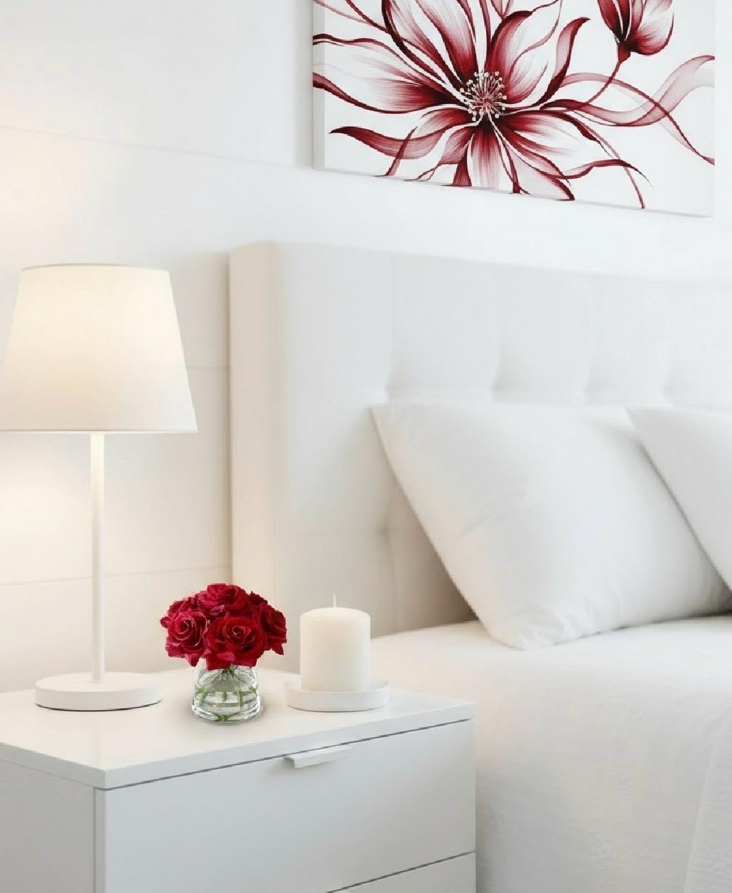 Real Touch Red Rose Arrangement: 6" Floral Gift Box