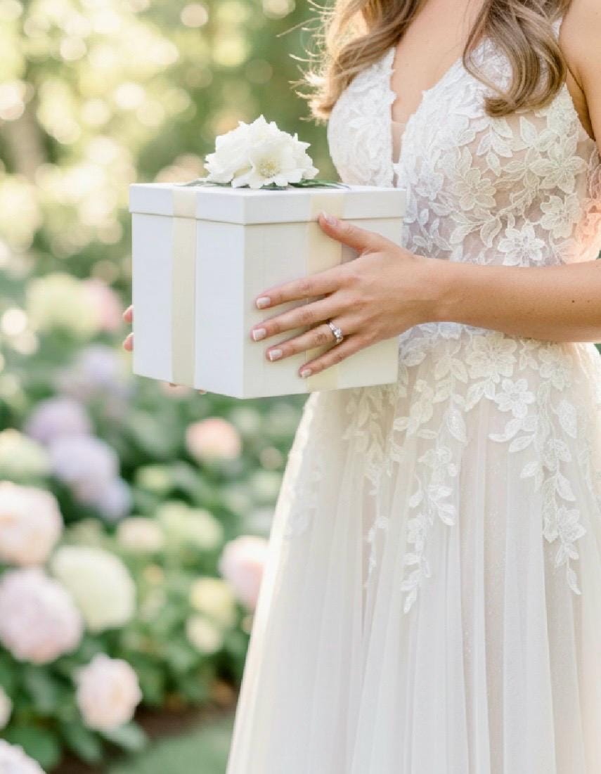 Ivory Rose Arrangement: Faux Floral Centerpiece, Luxury Gift Box