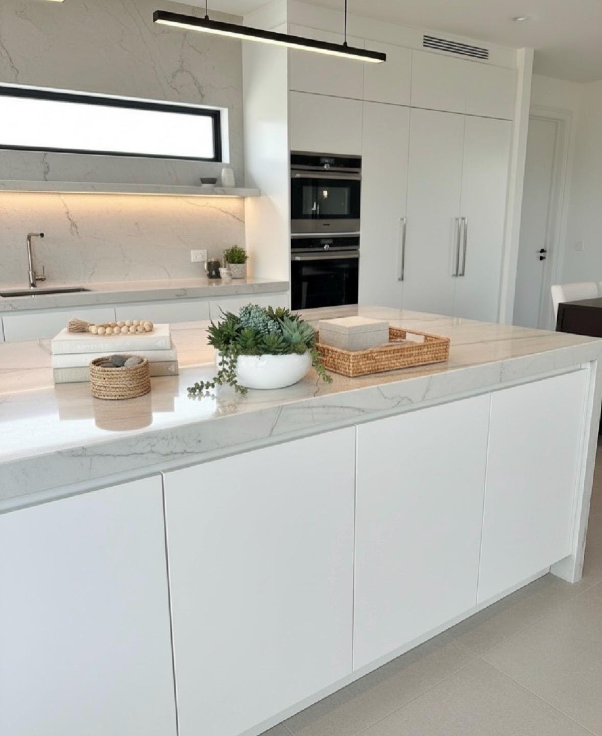 High Quality Succulent Arrangement in White Ceramic Planter: 9" Diameter