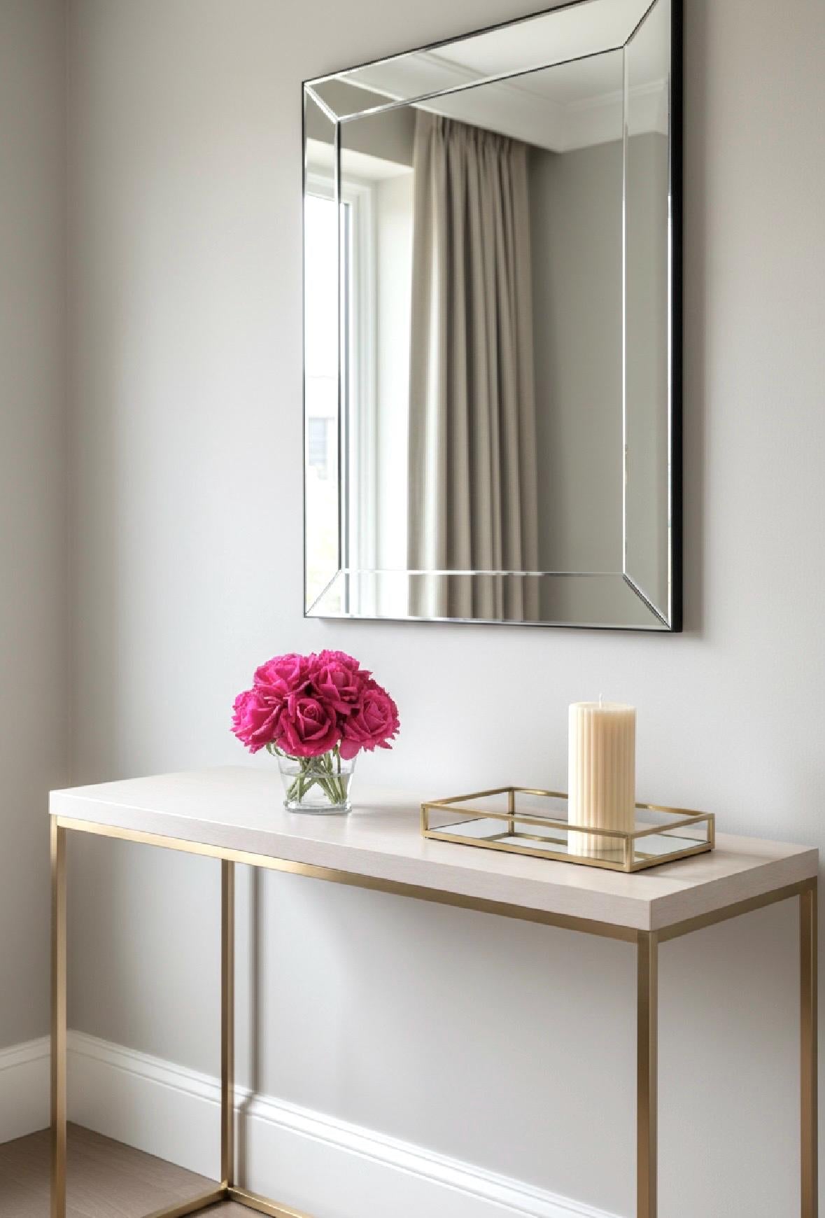 Real Touch Ivory Rose Arrangement: Faux Floral Centerpiece