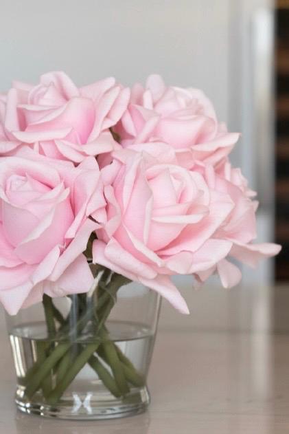 Real Touch Dusty Rose Arrangement: Faux Floral Centerpiece