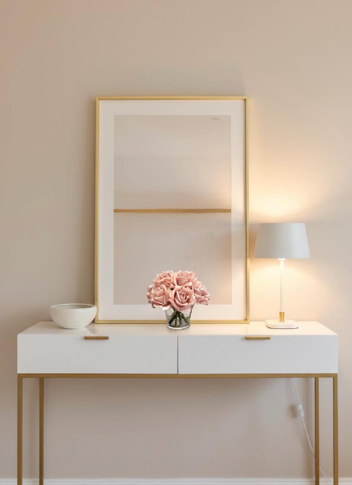 Real Touch Ivory Rose Arrangement: Faux Floral Centerpiece