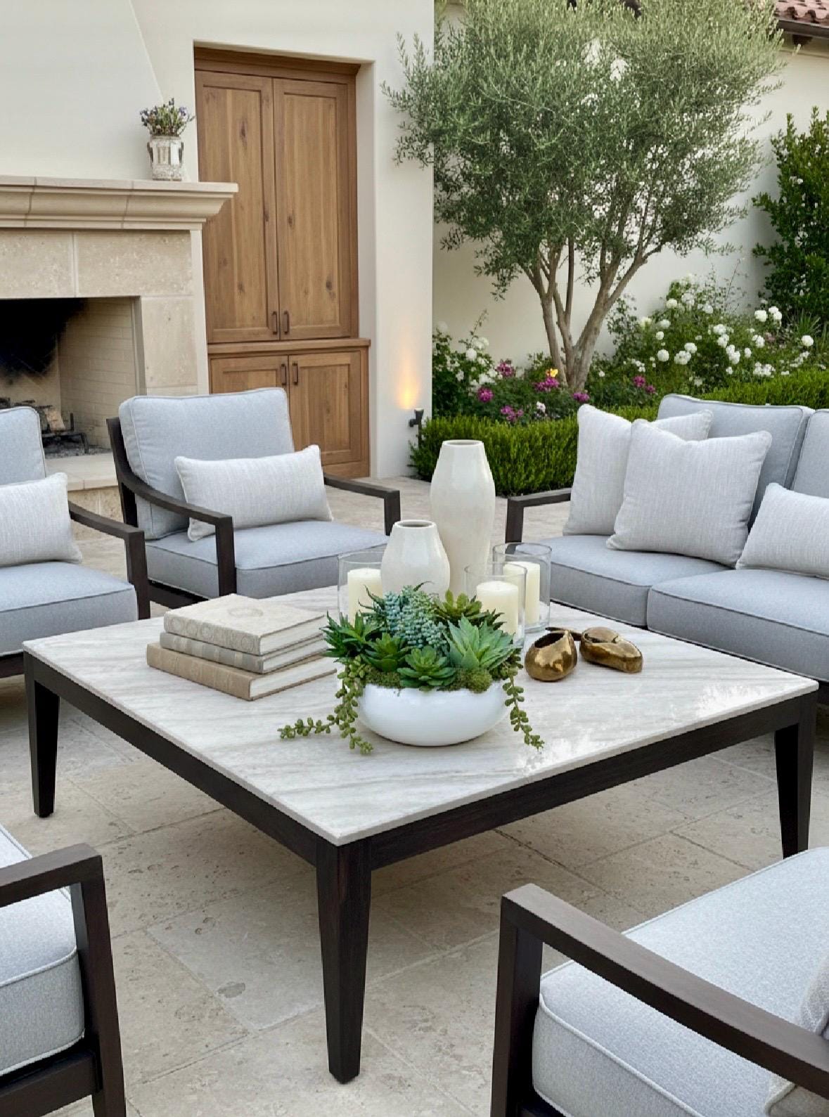 High Quality Succulent Arrangement in White Ceramic Planter: 9" Diameter