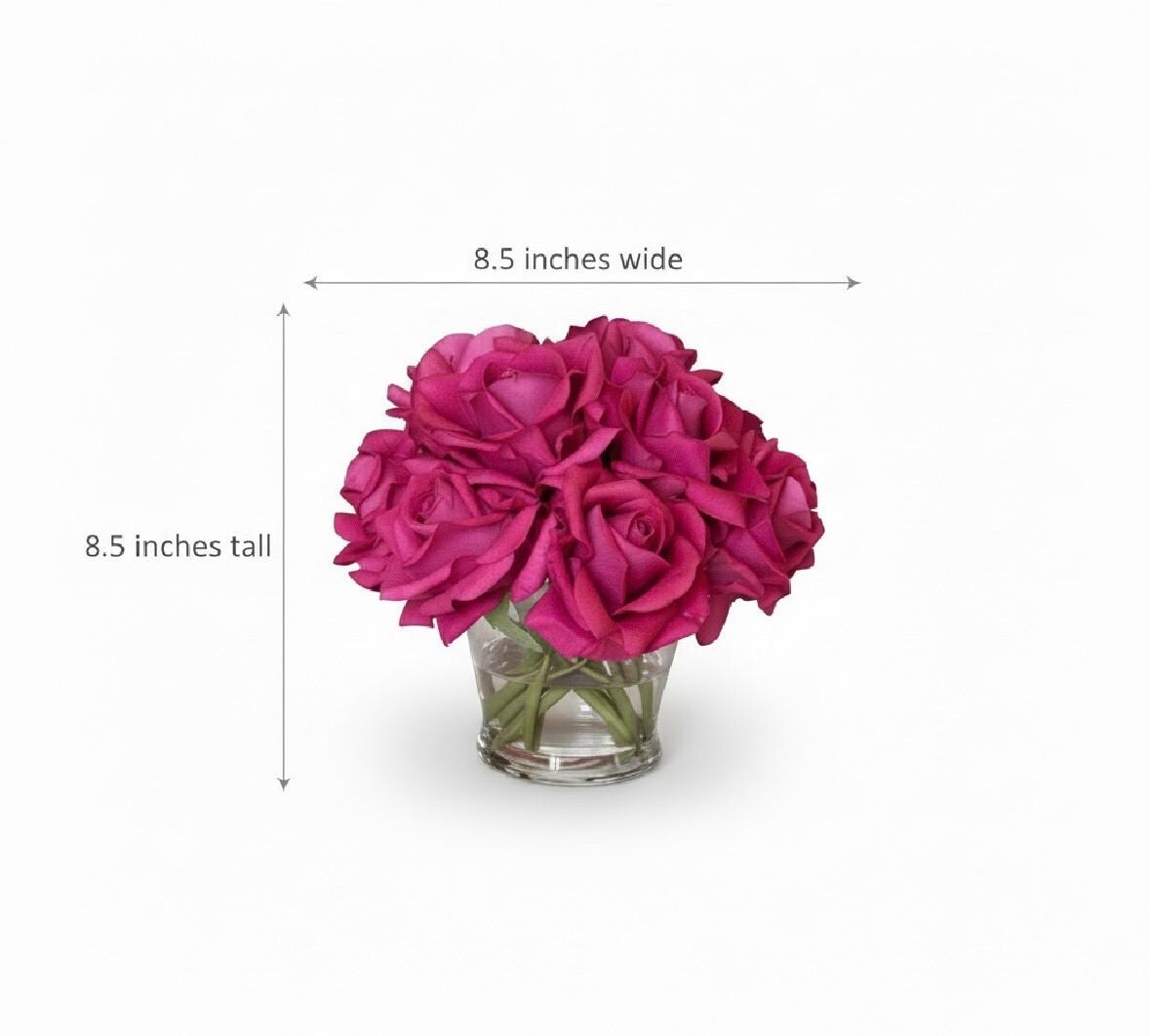 Real Touch Ivory Rose Arrangement: Faux Floral Centerpiece