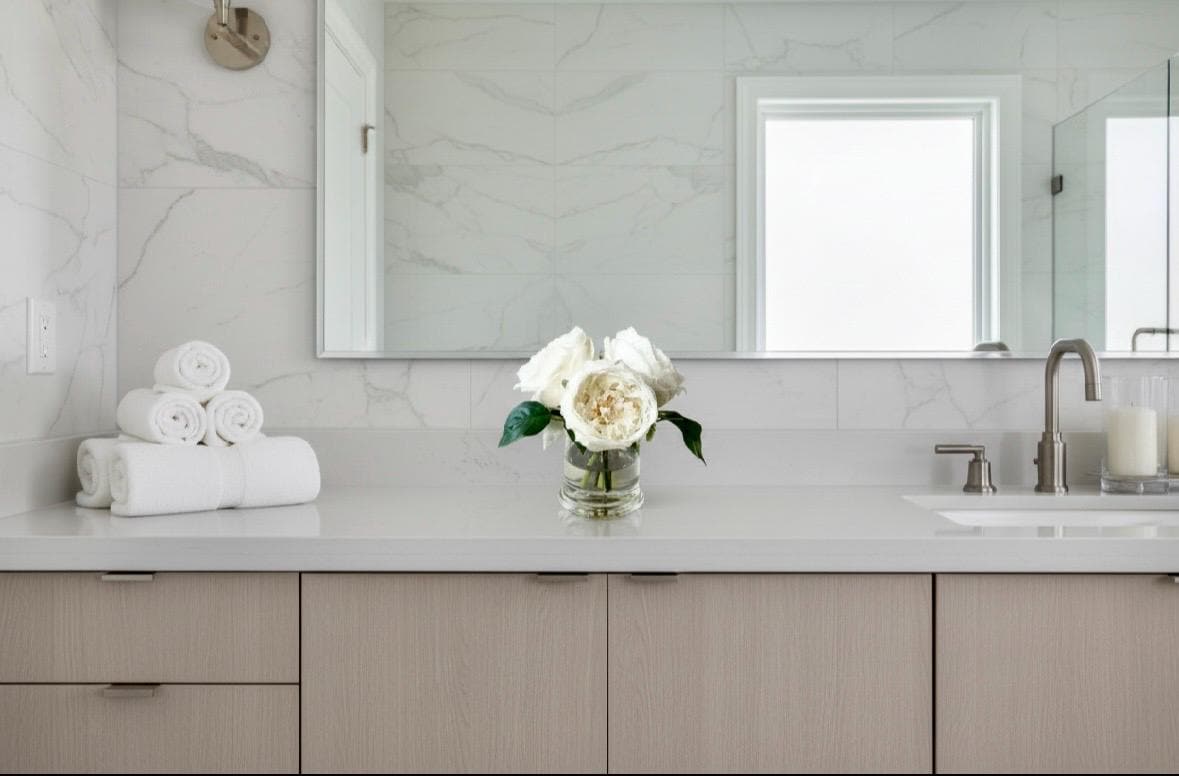 Real Touch Austin Rose Arrangement: Faux Floral Centerpiece