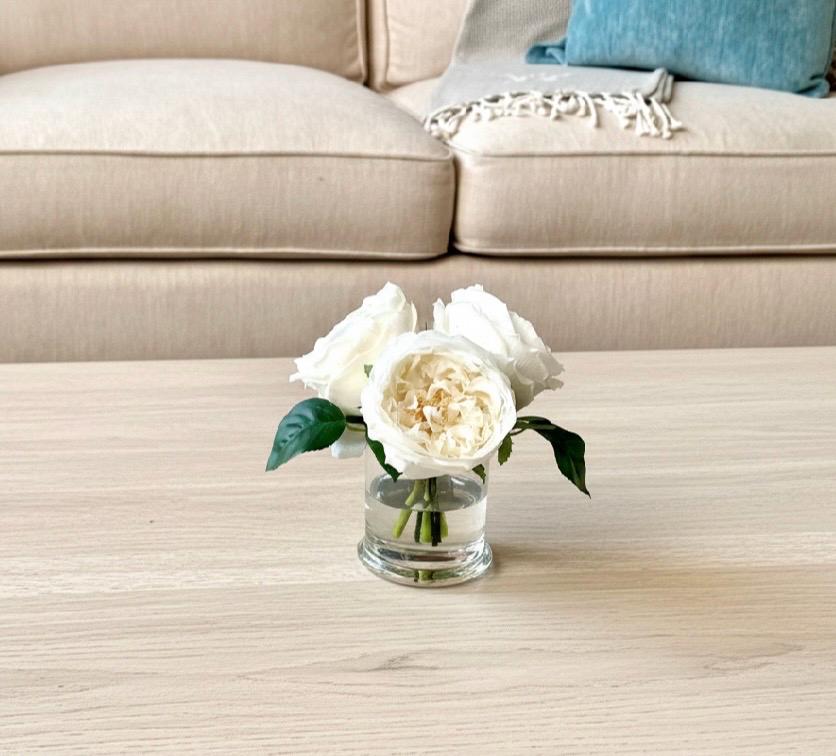 Real Touch Austin Rose Arrangement: Faux Floral Centerpiece