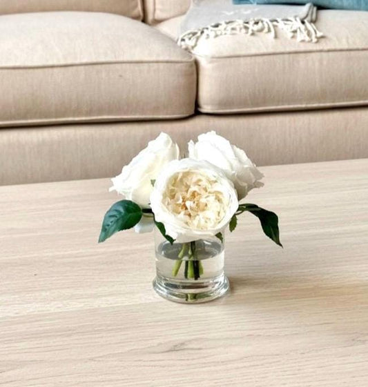 Real Touch Austin Rose Arrangement: Faux Floral Centerpiece