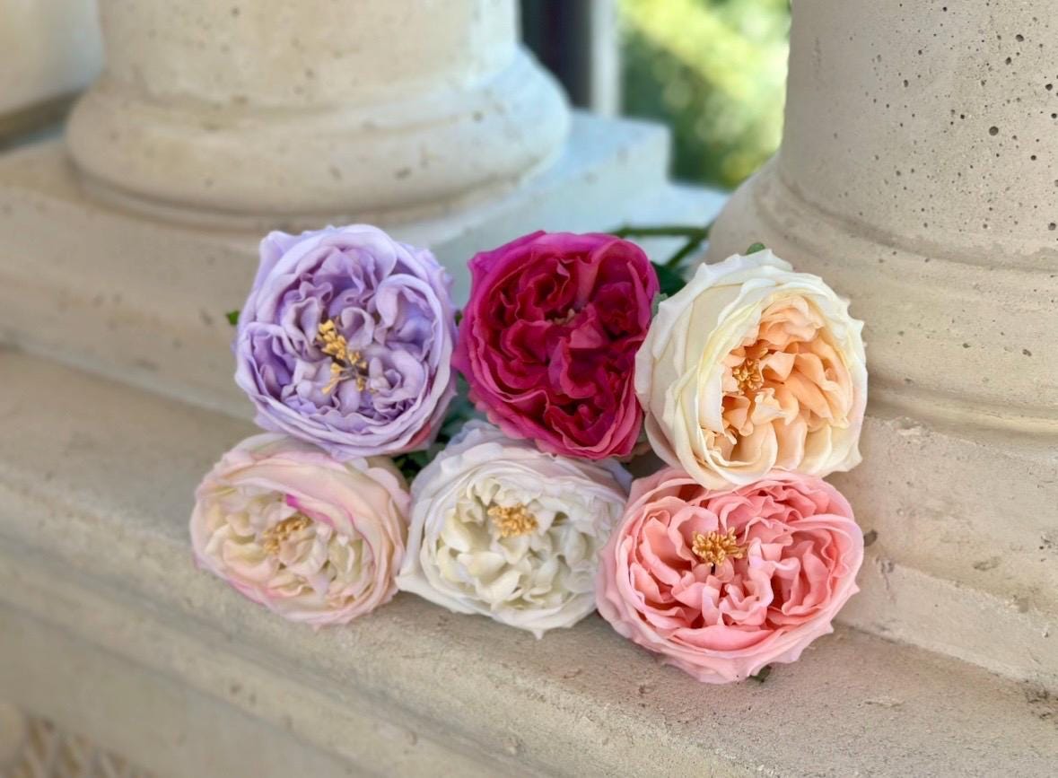 Real Touch Austin Rose Arrangement: Faux Floral Centerpiece