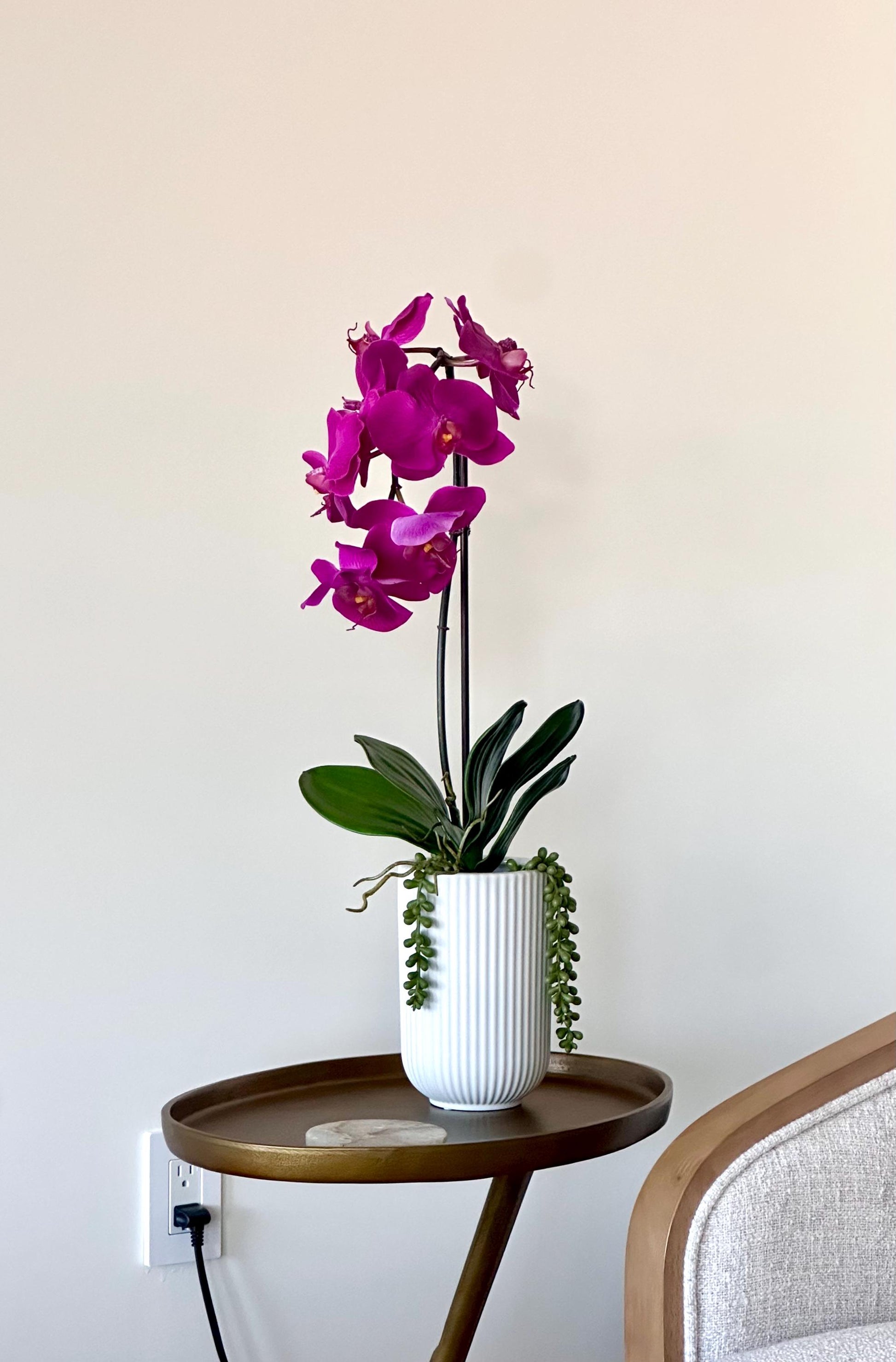 Real Touch Orchid Arrangement: Tall Faux Orchid Centerpiece