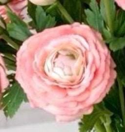 Real Touch Ranunculus Floral Arrangement: Pink Centerpiece, Faux Water